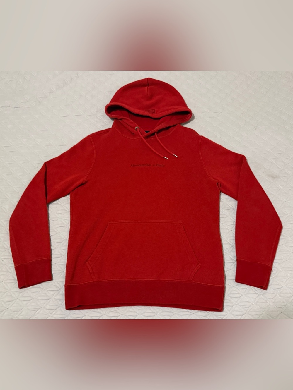 Abercrombie & Fitch Mens XS Soft Fleece Hooded Sweatshirt Rust Red Preppy Y2K